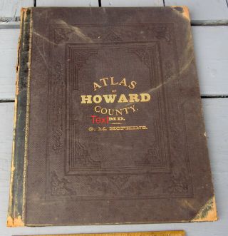 1878 Atlas Of Howard County Maryland G.  M.  Hopkins Color Plates Baltimore Us Map