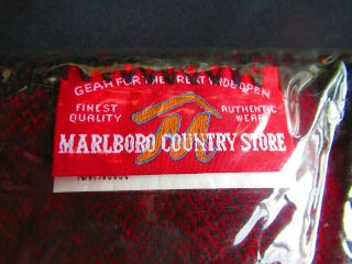 Vintage MARLBORO COUNTRY STORE 58 X 72 Wool Blanket Buffalo Plaid 2