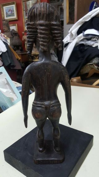 Antique African Tribal Female Nude Carved Wood Sculpture Statue Figure 13.  5 