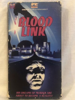 Blood Link Vhs Vintage Horror