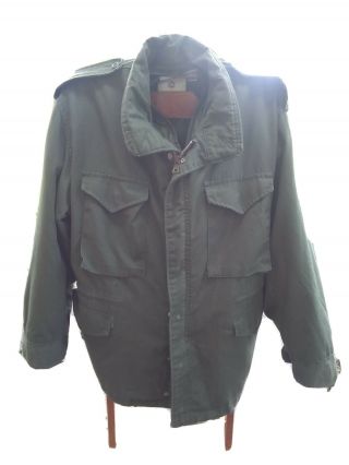 Vintage Army Military M - 65 Field Jacket Od Green Large With Jacket Liner Vietnam