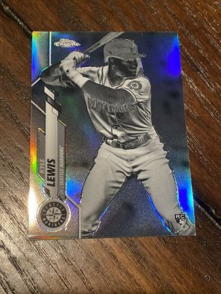 Kyle Lewis 2020 Topps Chrome Negative Refractor Rookie Sp