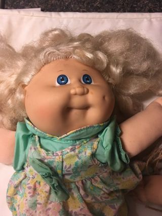 1989 Vintage Cabbage Patch Kids Designer Line Girl Doll Blonde Crimped