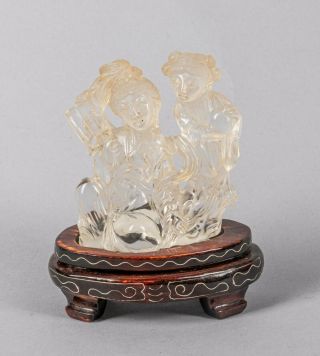 Chinese Antique Carved Rock Crystal Figure