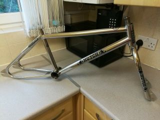 Old School Bmx Chrome Hutch Frame And Forks Set For Bmx Bikes Skyway/haro 80 