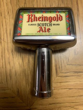 Antique Vintage Rheingold Famous Scotch Brand Ale Beer Tap Handle