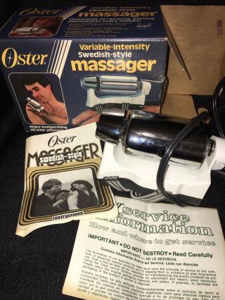 Oster Handheld Massager 146 - 11a Variable Speed Vibration Scientific Vintage Usa