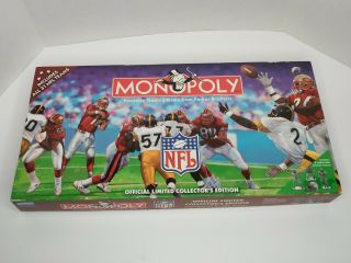 Vintage 1998 Monopoly Nfl - Offical Limited Collectors Edition - Complete Game