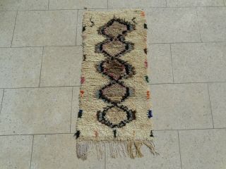 Vintage Moroccan Azilal Rug Handmade Old Beni Ourain Carpet Berber 5 