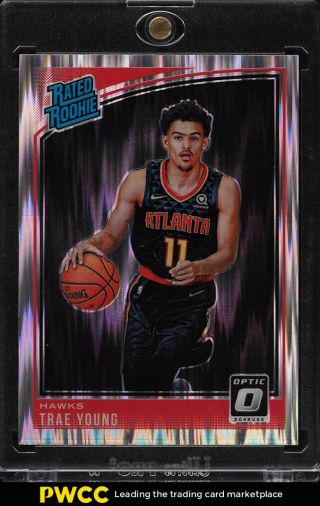 2018 Donruss Optic Shock Trae Young Rookie Rc 198,