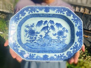 Kangxi Qianlong Chinese Antique Porcelain Blue And White Plate 18th Century