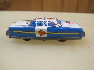 Vintage TN Made In Japan Tin Car Ambulance Friction Car B2785 2