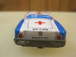 Vintage TN Made In Japan Tin Car Ambulance Friction Car B2785 3