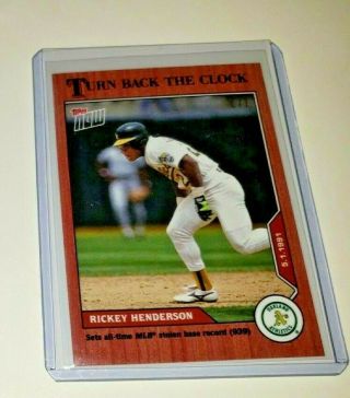 Rickey Henderson 2020 Topps Now Turn Back The Clock 32 Cherry Parallel 6/7