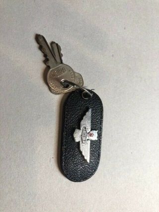 Vintage Jaguar Momo Motors Leather Key Fob. ,  Perfect T