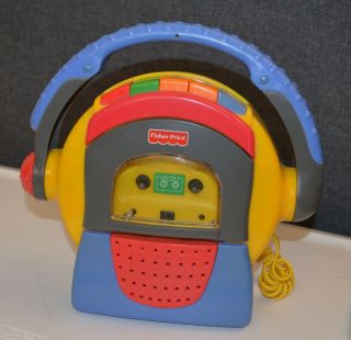 Vintage Fisher Price Tape Recorder Player With Microphone
