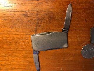 Vintage Zippo Pocket Knife & Nail File Roman Meal Bread advertising - 2 Knives 3