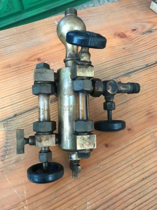 Antique Brass Detroit Lubricator Oiler Hit Miss Steam Engine Hydrostatic