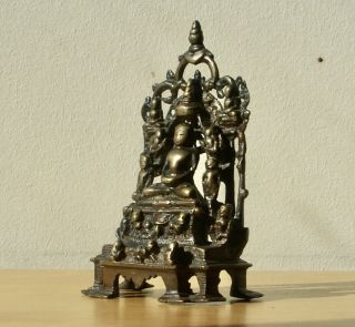 Dated 1477 Ad Bronze Jain Altarpiece With Jinas,  Rajasthan Or Gujarat,  India