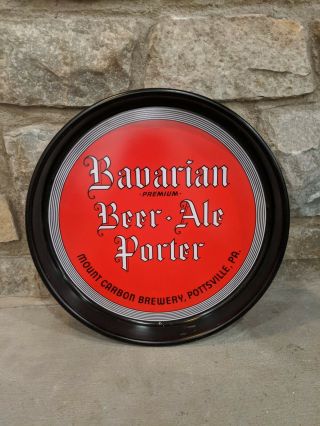Vtg Bavarian Premium Beer Ale Porter Advertising Tray Mount Carbon Brewery Pa