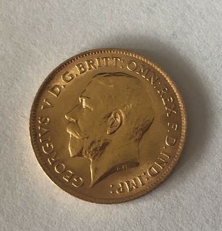 Antique Gold George V Half Sovereign Coin 1912