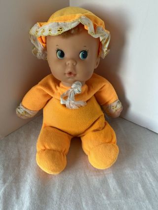 Mattel 1974 Baby Bare Bottom Beans Vintage Orange Doll 12 "