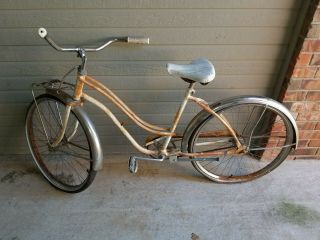 Vintage Monark Silver King Girls Bicycle Beautifully Rusted Display Piece