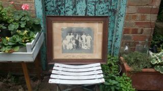 Antique Cricket Xi Team Photo.  The Hearne Xi Framed.  Very Rare.