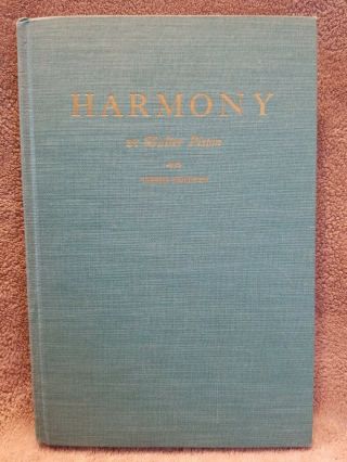 Harmony By Walter Piston Third Edition Vintage Hardcover