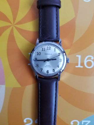 Vintage 70s Silver Color Caravelle By Bulova Man Or Woman Hand - Wind Watch