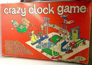 1964 Ideal Vintage Crazy Clock Game Board Game 2604 - 7