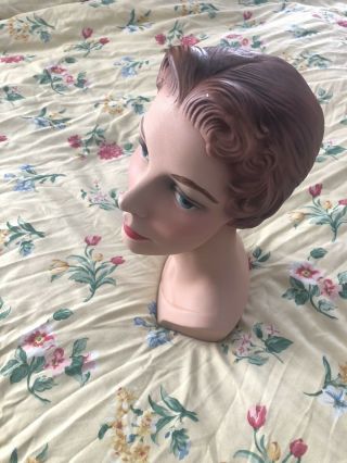Antique Vintage 1940 ' s 50’s Mannequin Head Bust - Display,  FH - 101 2