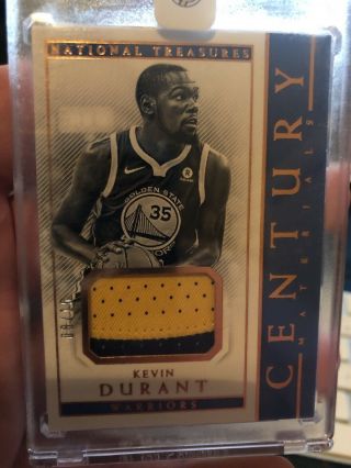 Kevin Durant 2017/18 National Treasures Prime Jersey Patch /10 Warriors