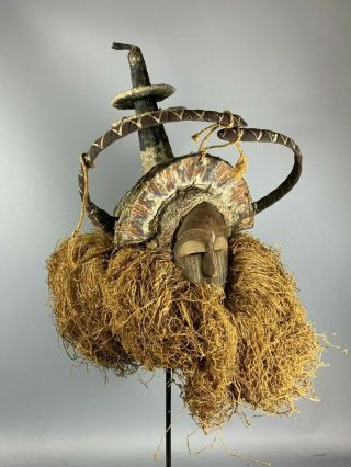 200821 - Old & Rare Tribal African Yaka Mask - Congo.