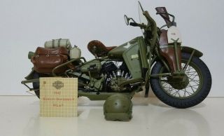 Franklin Harley Davidson 1942 " Wla " Army Military Motorcycle 1/10