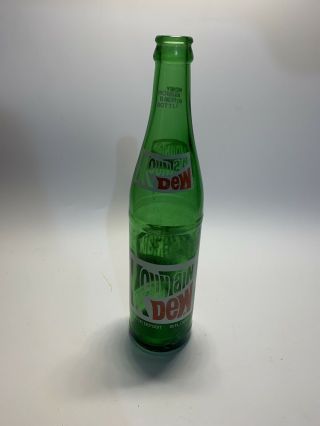 Vintage Mountain Dew Glass Bottle 16 Fl Oz