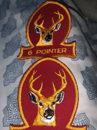 Vintage 6 And 8 Pointers Deer Buck Antler Hunting Trophy Patch
