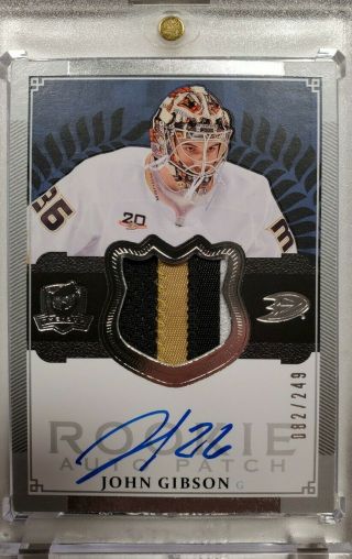 2013 - 14 Upper Deck The Cup John Gibson Rookie Patch Auto 82/249
