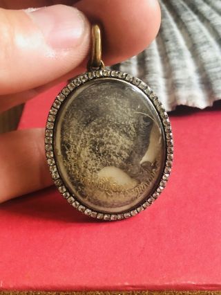 Antique Late Georgian / Victorian Gold Cased 9 Ct Mourning Locket 1830s / 40s