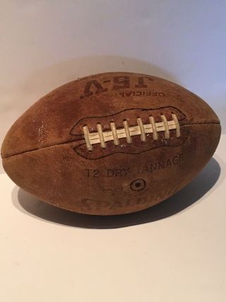 Vintage Spalding J5 - V Offical Intercollegiate T2 Dry Tannage Football