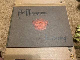 Art Monograms And Lettering Bergling 1908 Book Antique Tattoo Design
