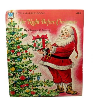 1963 Vintage Whitman Tell A Tale Book The Night Before Christmas Hc Book Moore