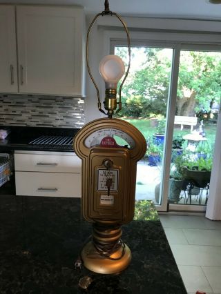 Vintage Duncan Miller Parking Meter Lamp For 1,  5 And 10 C,  Coins With 2 Keys