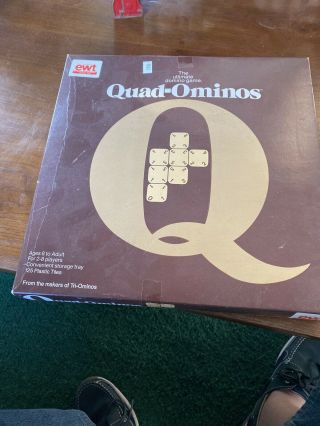 Quad - Ominos Ultimate Domino Tile Board Game Pressman Vintage 1978