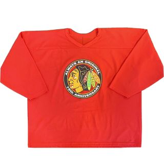 Chicago Blackhawks Vintage 1992 Ccm Hockey Jersey 75th Nhl Anniversary Mens 2xl