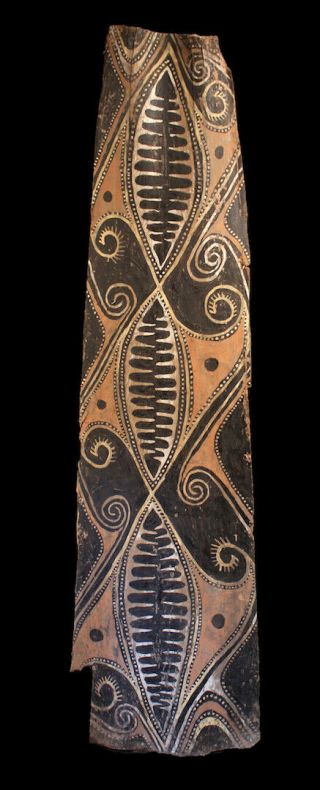 Ecorce Peinte Kwoma,  Painted Sago Bark Ceiling,  Oceanic Art,  Papua Guinea
