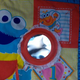 Playskool Fold N Go Activity Quilt Sesame Street Baby Blanket Play Mat Vtg 1989 3