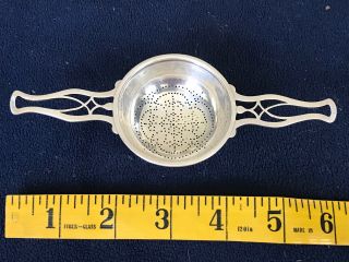 Rare Early American Tiffany & Co Sterling Silver Double Handle Tea Strainer