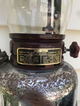 AGM 3708 Lantern Art Deco American Gas Machine Coleman Style Vintage Lantern 2