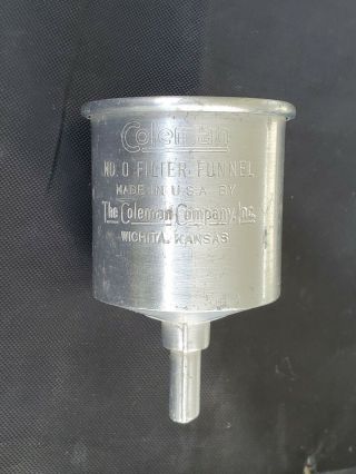 Vintage Coleman No 0 Kerosene Lantern Funnel Filter Pre - Owned
